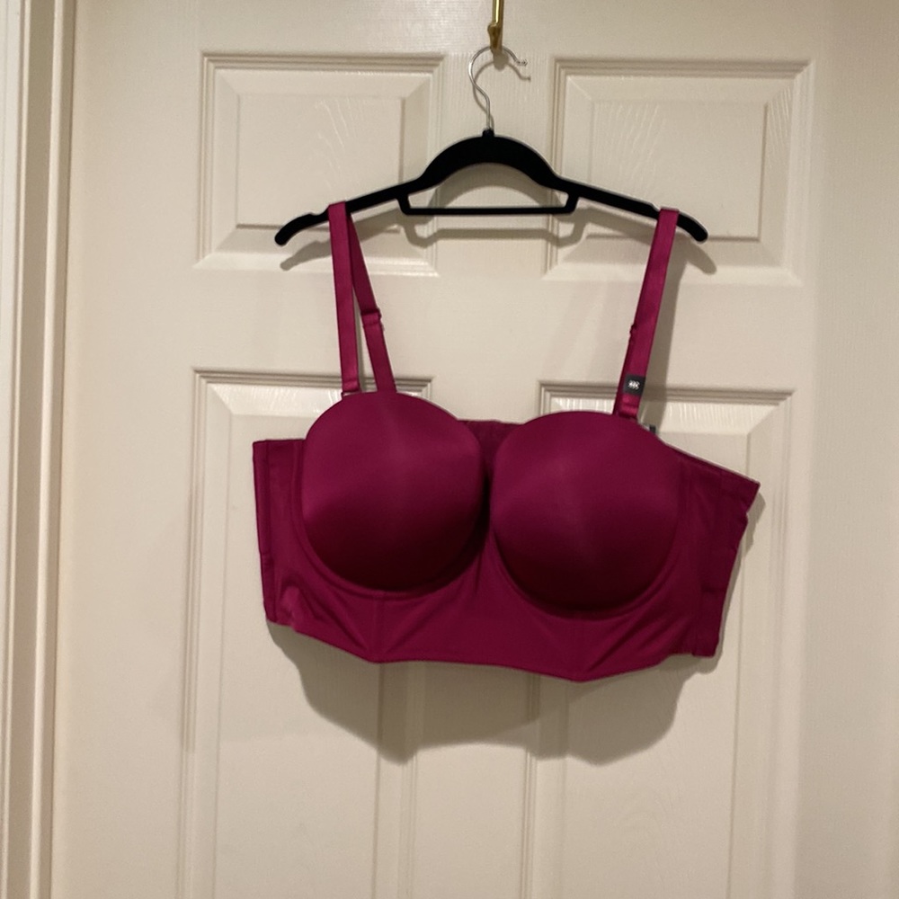 Push-up strapless (removable) dark pink Torrid bra